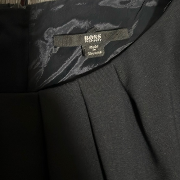 Hugo Boss Black Off Shoulder Tie Front Midi Dress - Picture 2 of 11